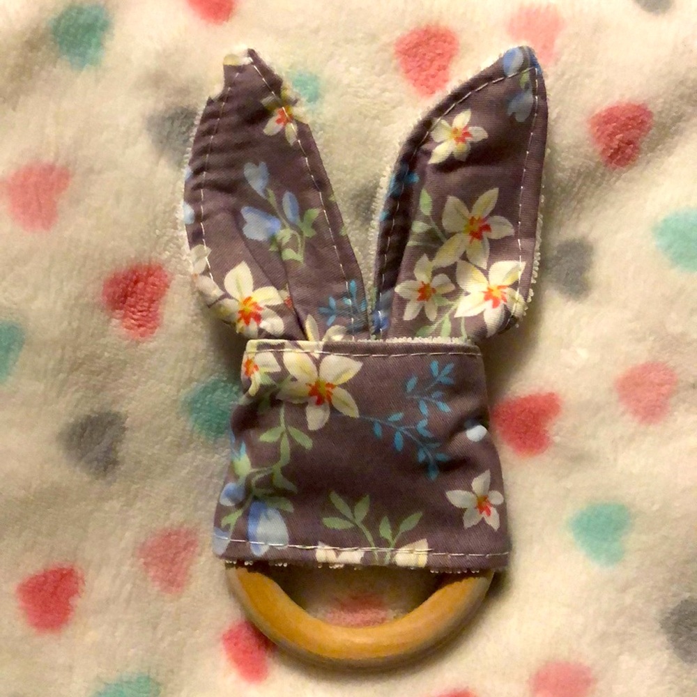 Bunny Ear Teething Ring